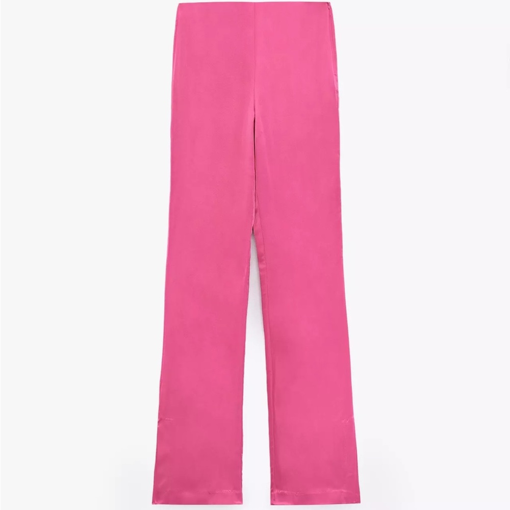 Zara SATIN EFFECT FULL LENGTH FLARE PANT -
FUCHSIA - REF. 3067/432 - BNTW!